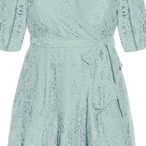 City Chic Faux Wrap Lace Dress
